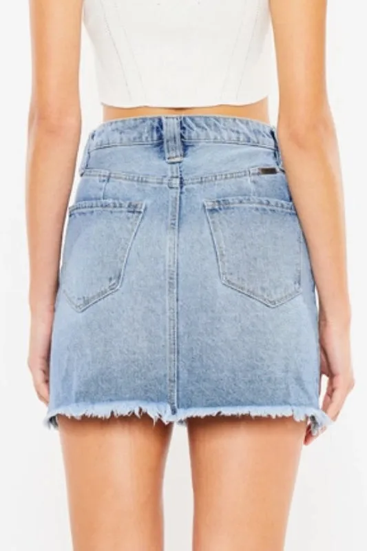 seraphine mini skirt - medium wash