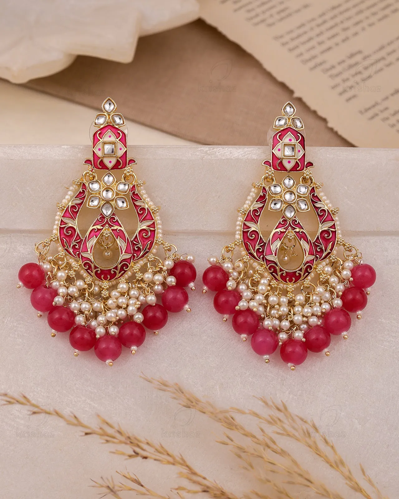 Sheetal Kundan Danglers-M