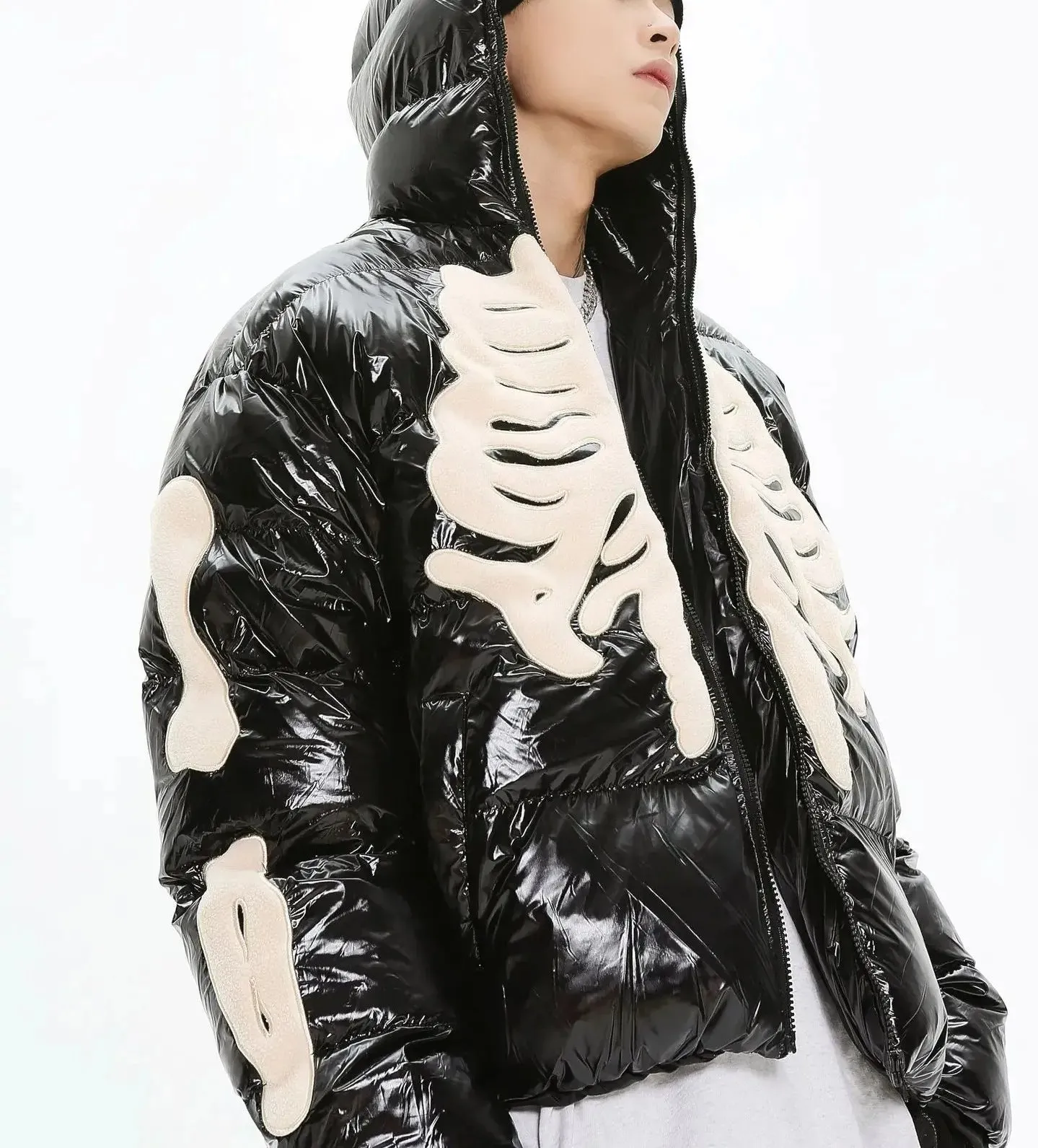 Skeleton | Shiny Puffer Jacket