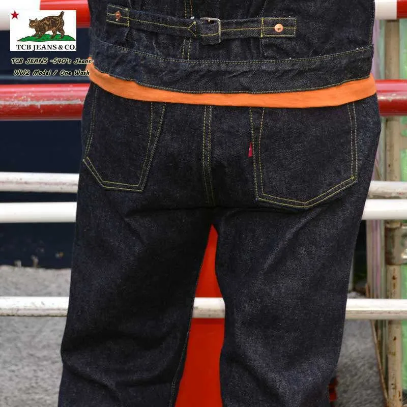 TCB Jeans S40s 40s Straight Fit Pants for Men - Vintage Inspired Denim Trousers