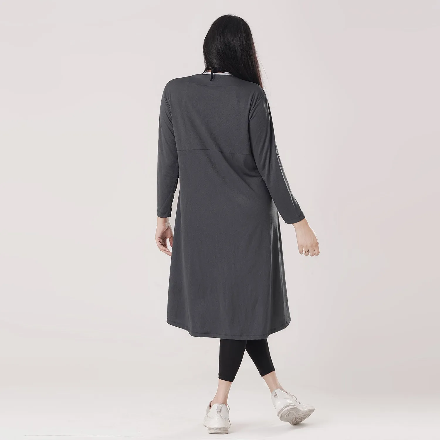 Tf-Grey Modest Activewear Cover Up