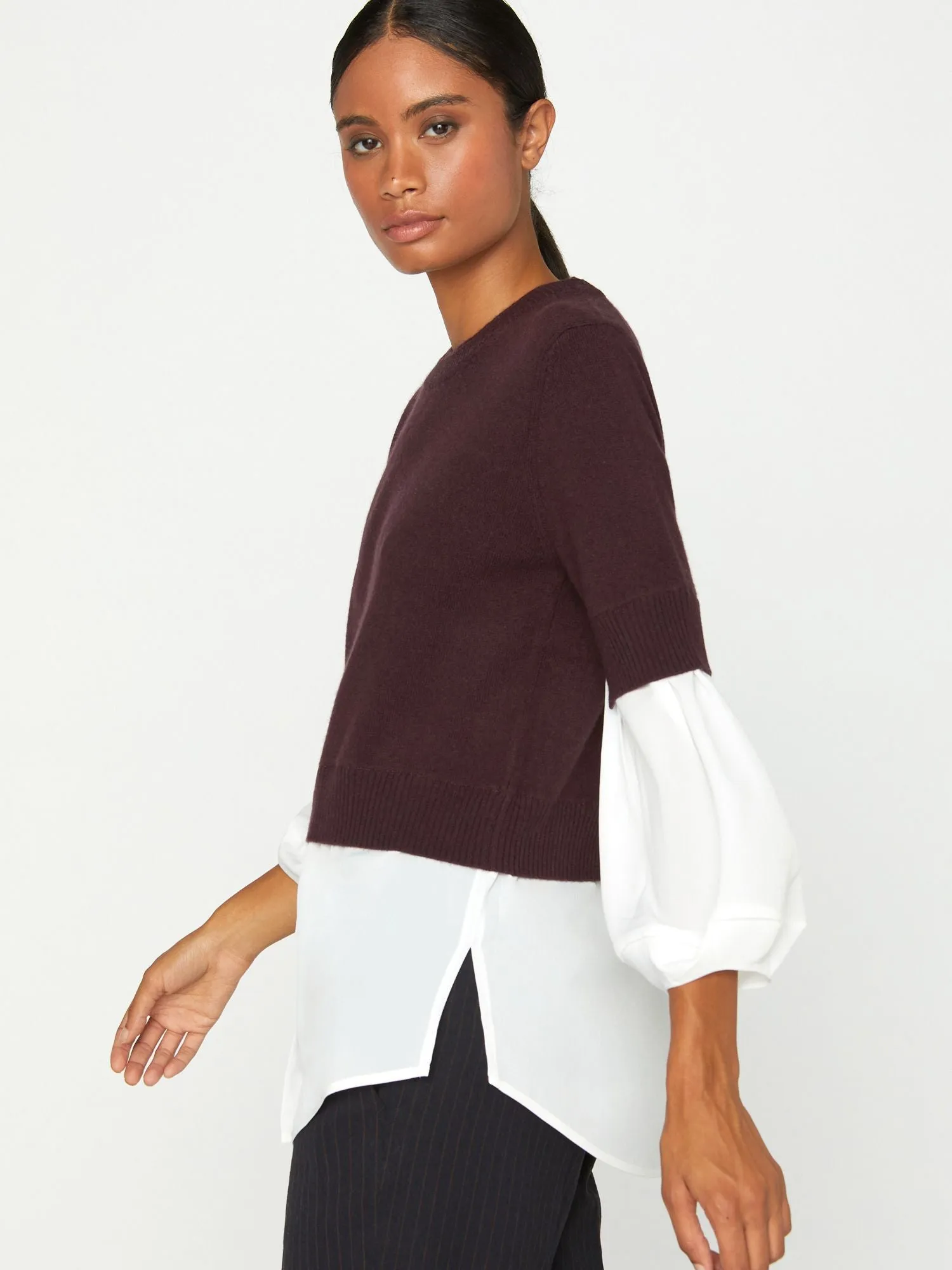 The Looker Layered Crop Crewneck