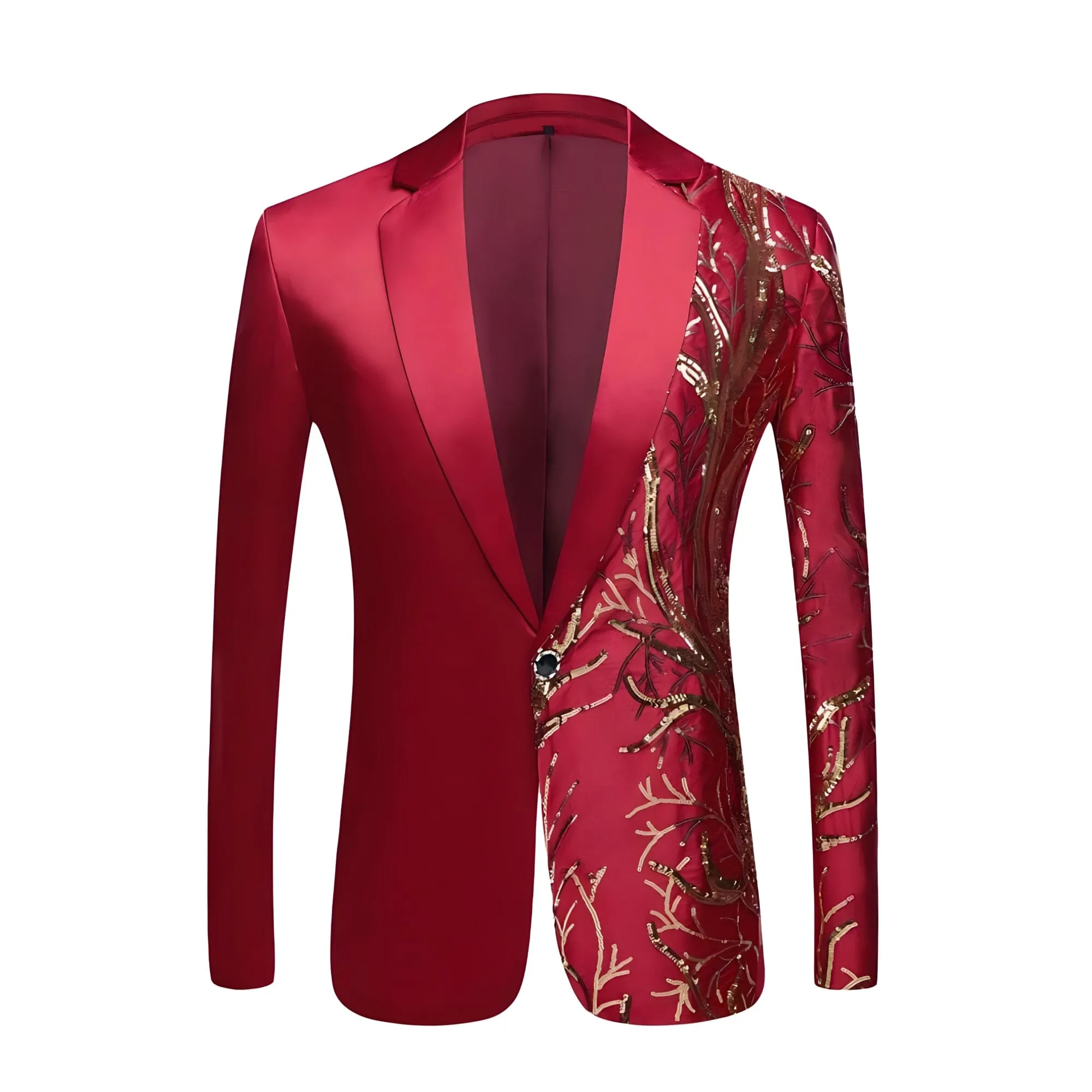 The Meridian Slim Fit Blazer Suit Jacket - Scarlet Red