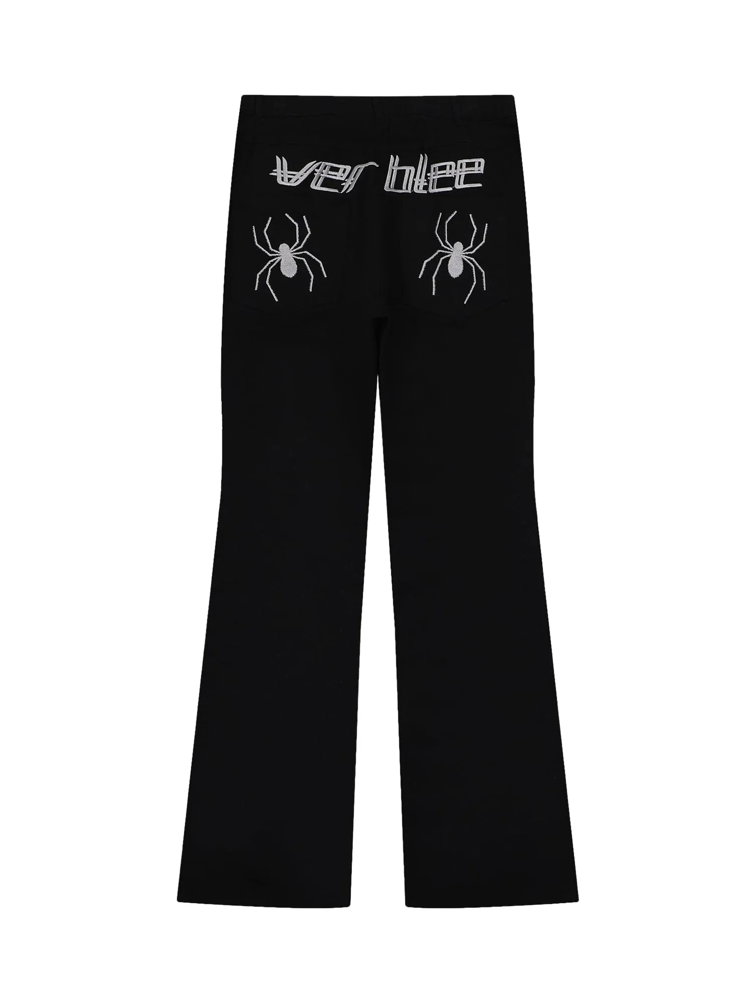 Thesupermade Street Spider Printed Zipper Casual Pants