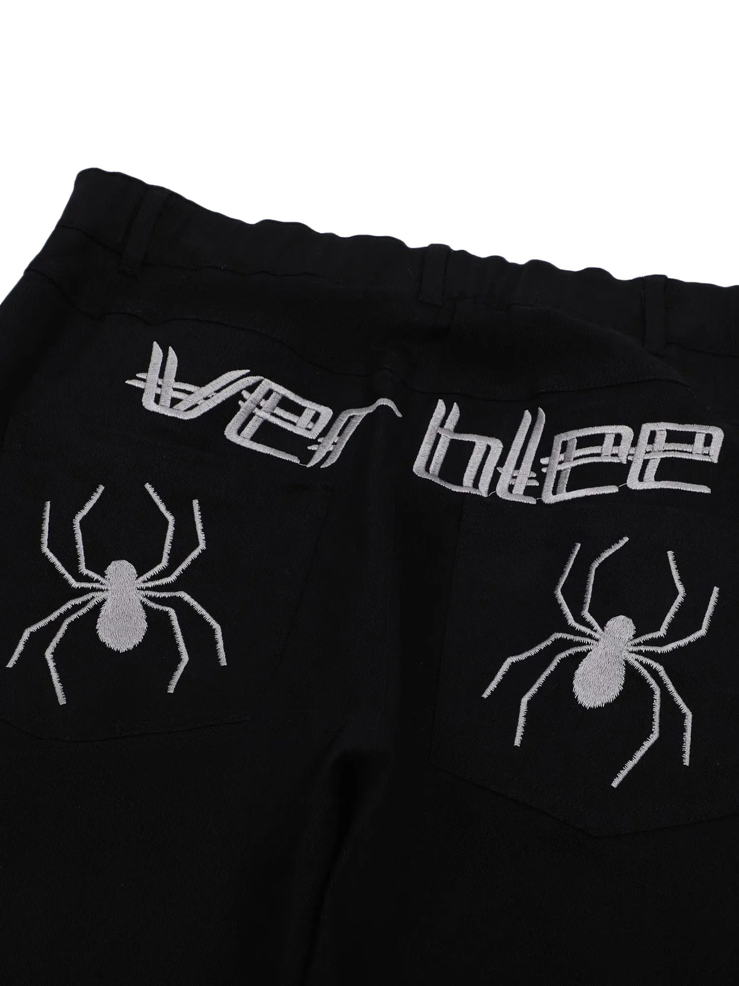 Thesupermade Street Spider Printed Zipper Casual Pants