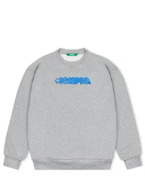 Throwie Embroidery Crew - Grey Marle