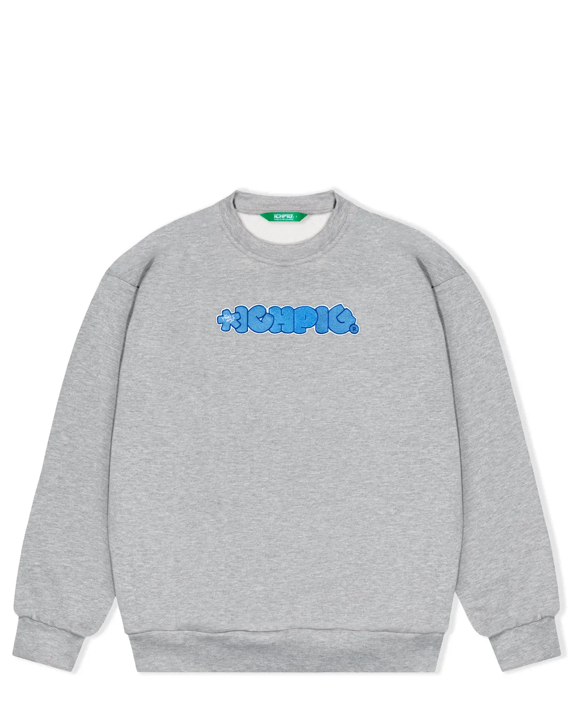 Throwie Embroidery Crew - Grey Marle