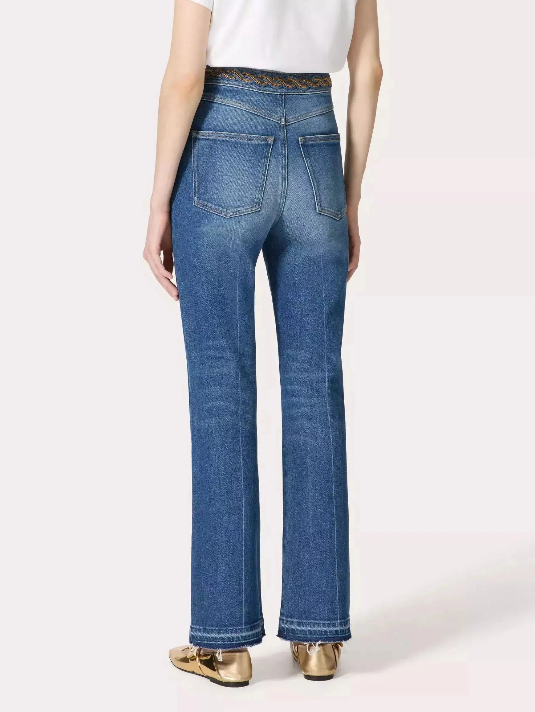 Women’s Braid Embroidery Detail Jeans