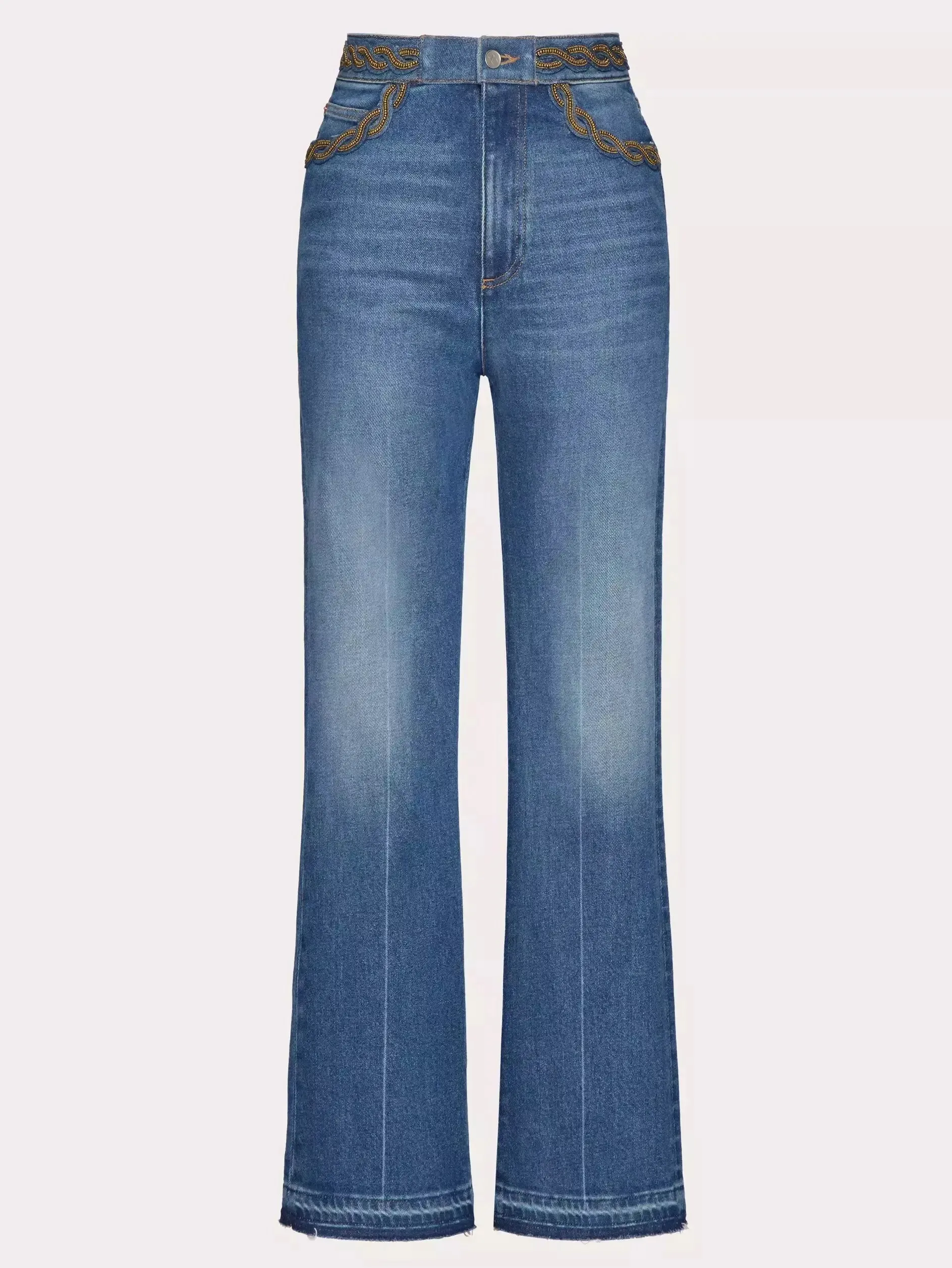 Women’s Braid Embroidery Detail Jeans