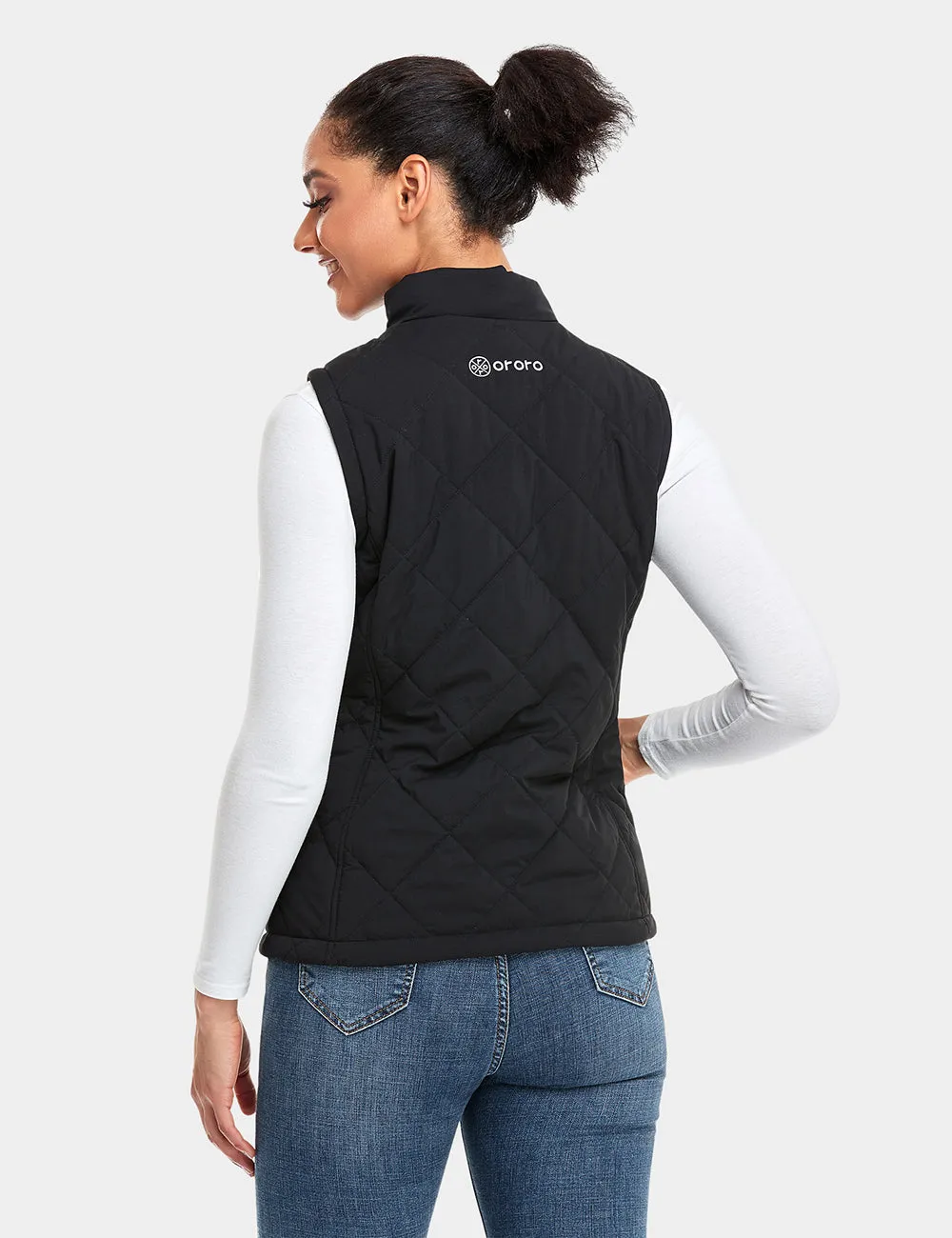 Women's Heated Quilted Vest - Black