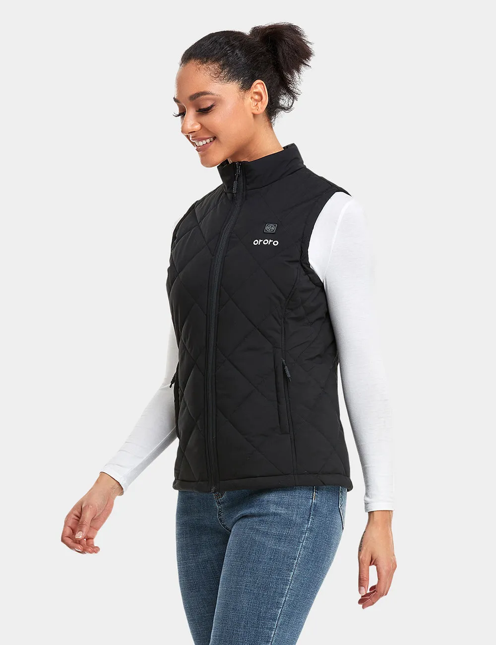 Women's Heated Quilted Vest - Black