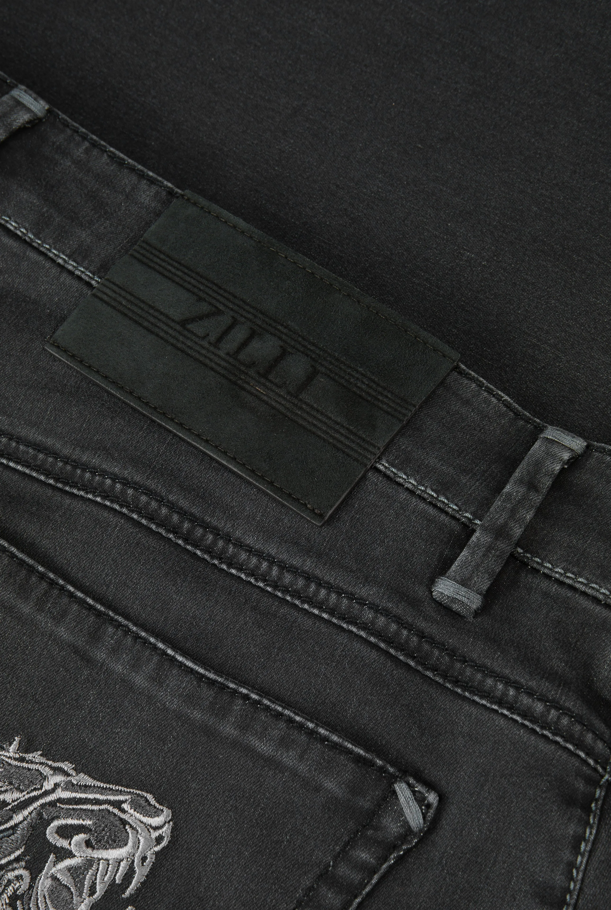 Zilli Regular Fit Jeans with Velvet Calfskin Patch