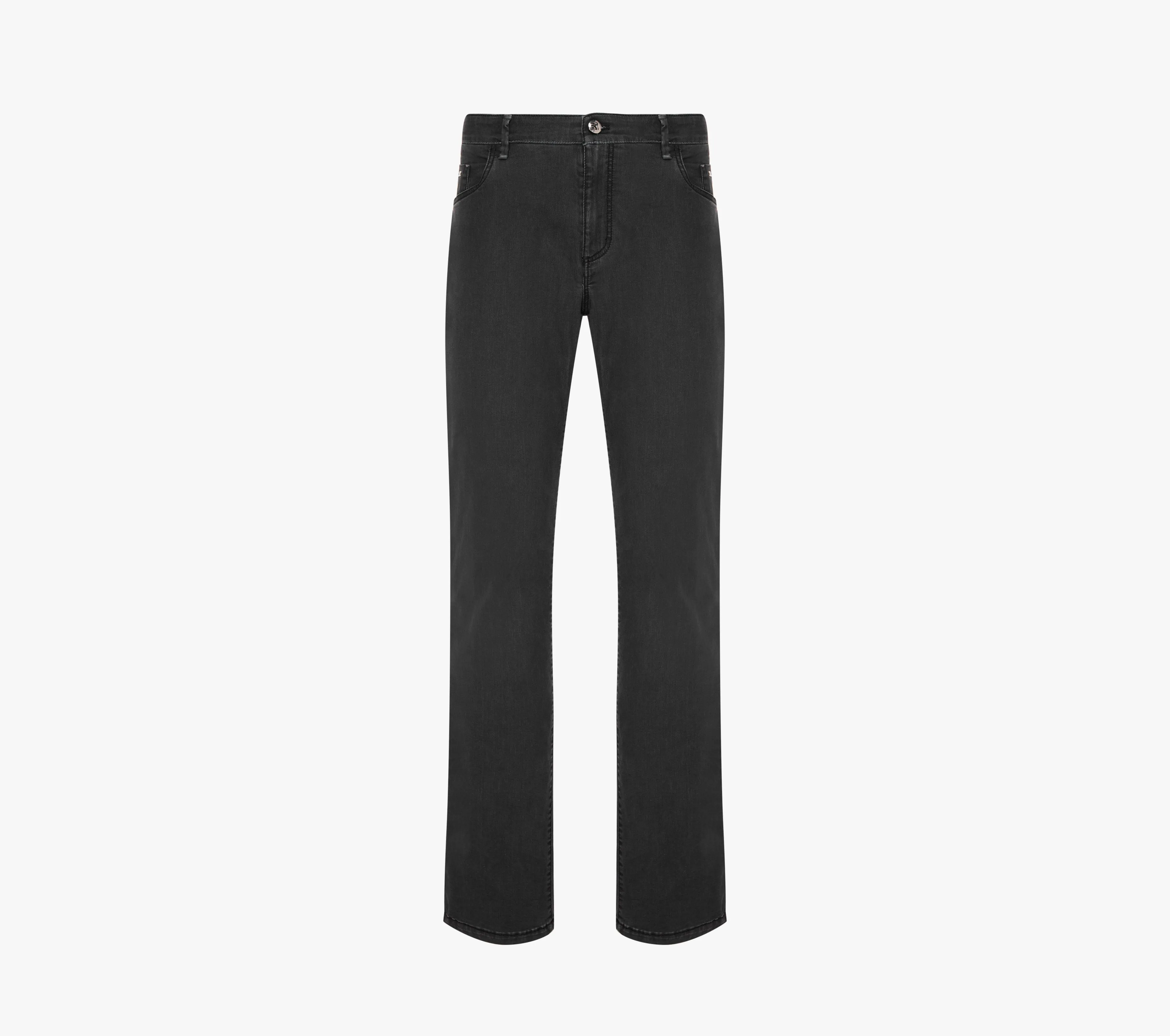 Zilli Regular Fit Jeans with Velvet Calfskin Patch